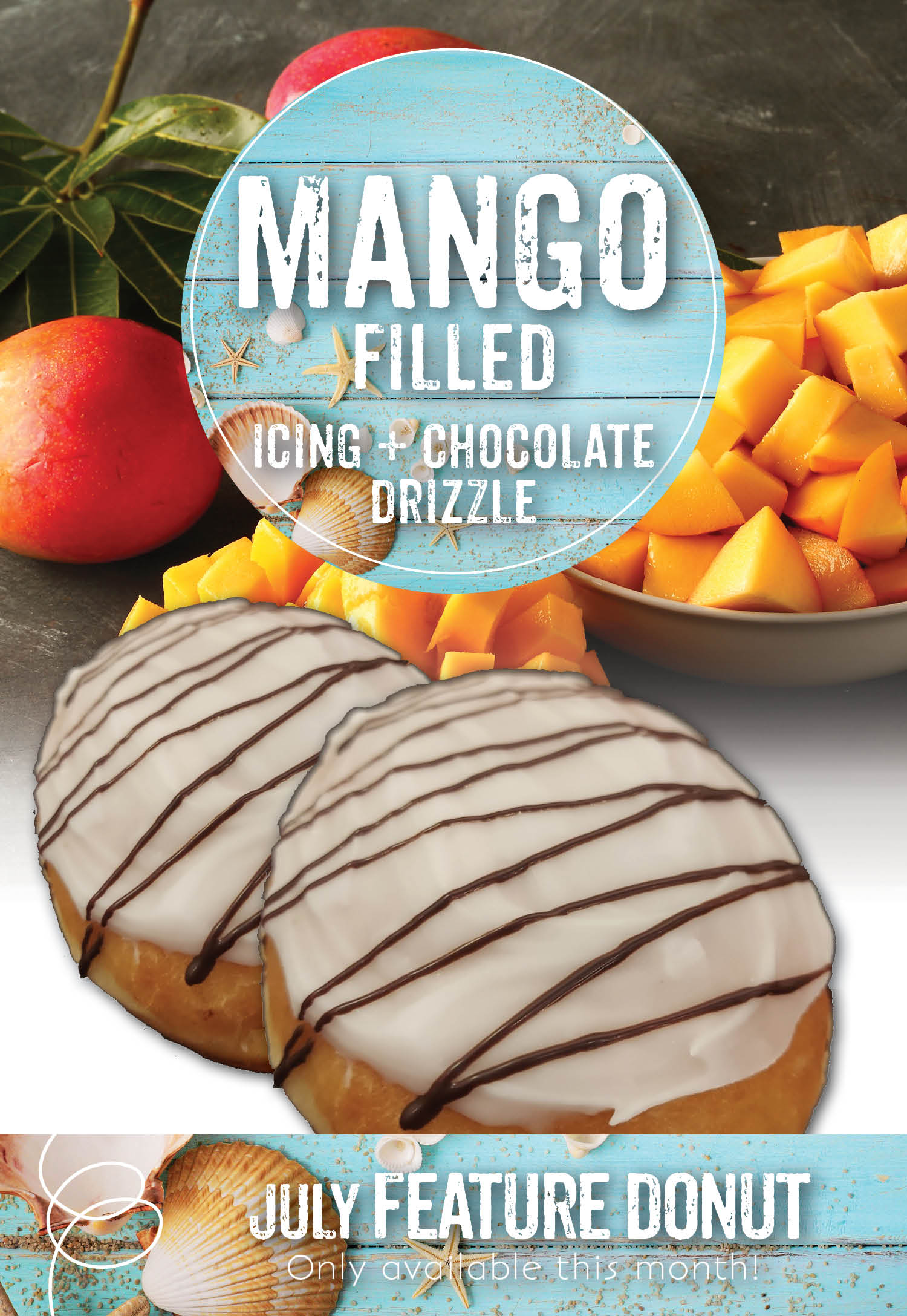 Invermere Bakery - Feature Donut -Mango-filled Donut - The Invermere Bakery